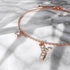 Solid 925 Sterling Silver Initial Crystal Personalised Alphabet Letter Bracelet Rose Gold Filled